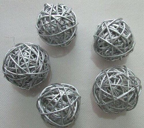 USFEEL 10pcs Multi Colors Wicker Rattan Balls, Garden, Wedding, Party Decorative Crafts, Vase Fillers, Rabbits, Parrot, Bird Toys 5CM B01LZ4NS3X