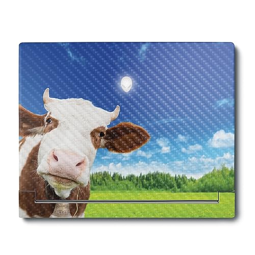Image of MightySkins Carbon Fiber Skin Compatible with Alienware X16 R1 (2023) Full Wrap Kit - Cow Face | Protective, Durable Textured Carbon Fiber Finish | Easy to Apply & Change Styles | Made in The USA