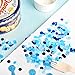 Tissue Confetti Circle Dots for Table Wedding Birthday Party Decoration, 1cm in Diameter (Navy, Turquoise, Light Blue, 60 Grams)