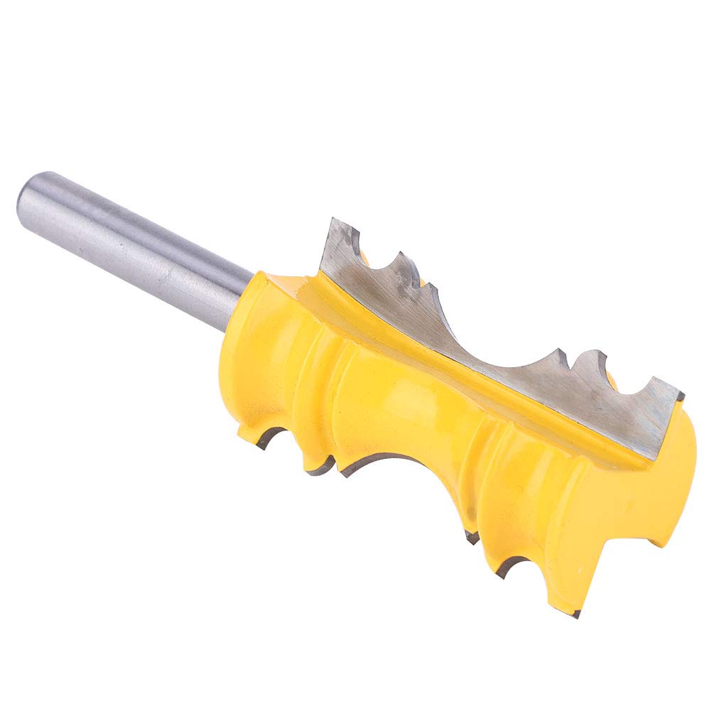 Mèche de routeur de moulures de rail de chaise à tige de 8 mm, fraise à bois élaborée pour moulures de rail de chaise pour la modélisation de la ligne de bois et de la mai