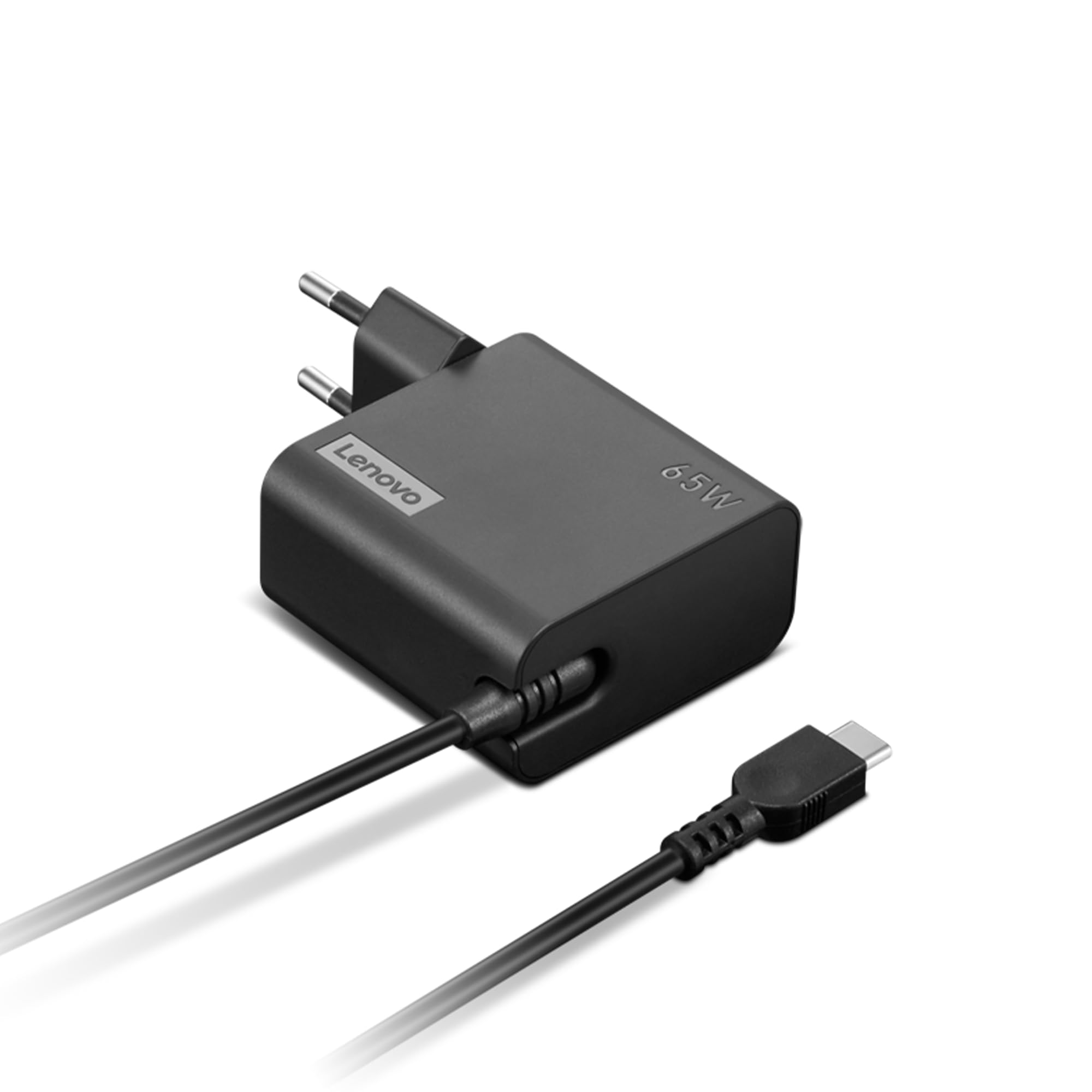 Lenovo Adaptador de Pared USB-C de 65 W (Carga Rápida de Dispositivos USB-C hasta 65W, Amplia Compatibilidad) Cable 1,7 m – Color Negro