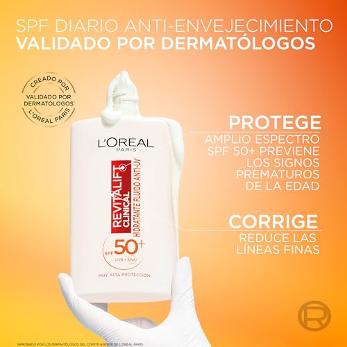 'oréal Professionnel Revitalift Clinical Fluide Hydratant Anti Uv Spf50+ 'oréal Paris Soin Visage 50 Ml - vue 4