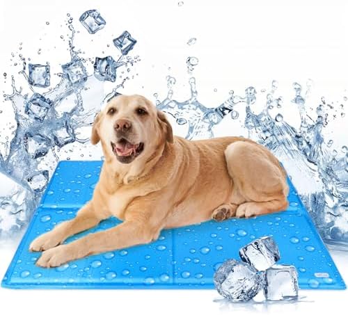 Nobleza Tappetino Refrigerante Cane Grandi, Tappeto Rinfrescante per Cani in Gel Non Tossico, Auto Rinfrescante Lavabile, Cuccia Cane Refrigerante, XL, 110x70CM