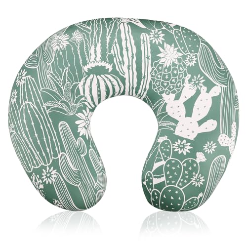 Image of DAYEEBALL Nursing Pillow Cover, Removable Nursing Covers for Breastfeeding Pillows, Stretchy and Soft Fit for Baby Girls Boys Newborn, Cactus (Only Cover)