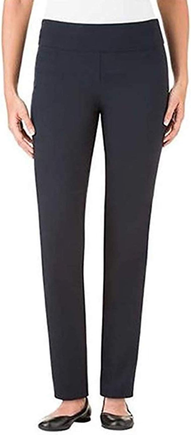 Hilary Radley Ladies' PullOn Pant (4, Black Texture) at Amazon Women’s