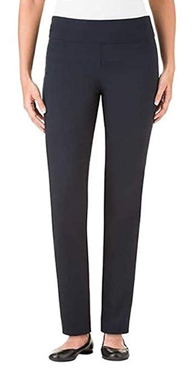 Hilary Radley Ladies Pull-On Pant 4 Black Texture