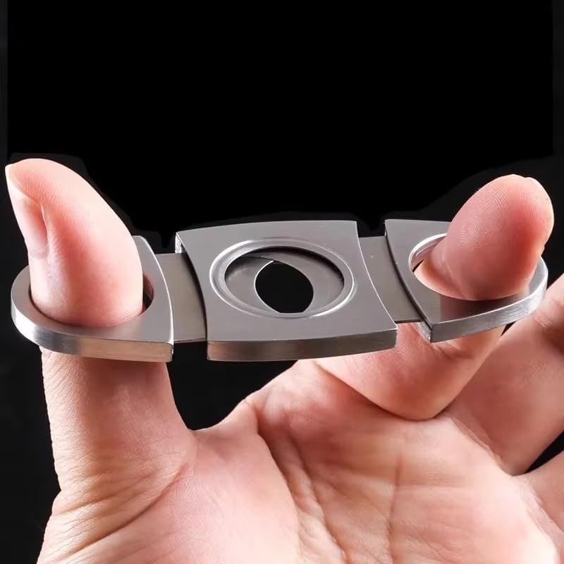 Cigar Cutter Stainless Steel Guillotine Manual Scissors Slicer Portable Smoking Accessories Tool(A)