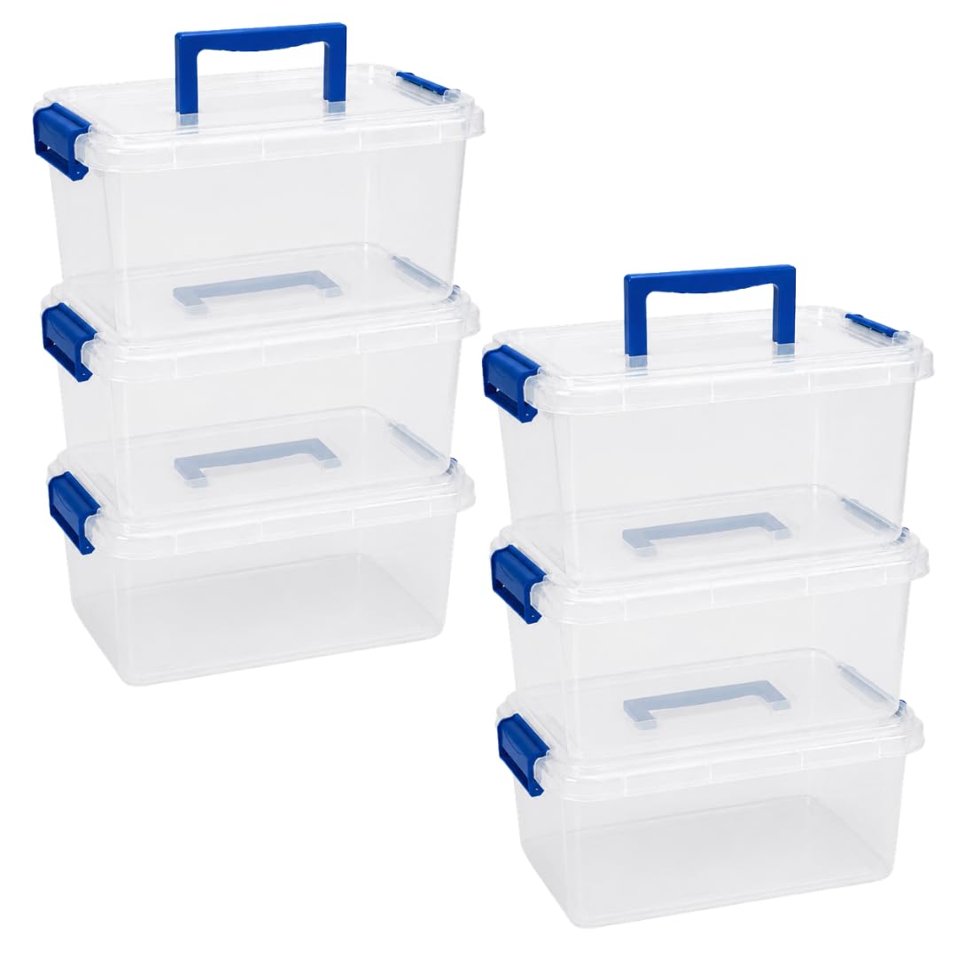 STASH'D STORAGE 15L Plastic Storage Box with Clip Lock Lid – Clear Stackable Storage Container for Toys, Crafts, Tools & Household Organisation – Durable Storage Box with Carry Handle (6)