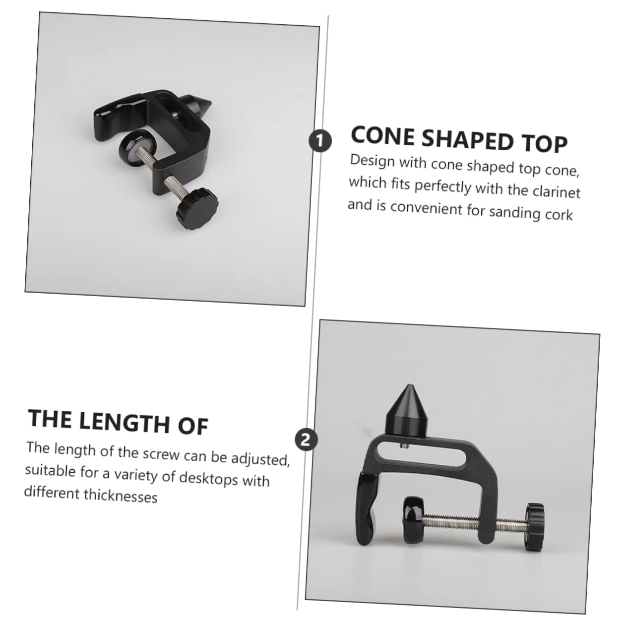 BESTonZON Clarinet Desktop Holder Desk Clamp for Clarinets Music Instrument Accessories for Table