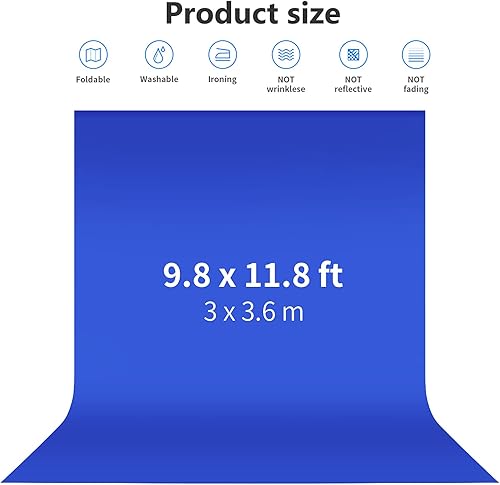 Vista 37 de Neewer - Fondo 3 x 3.6 m Negro