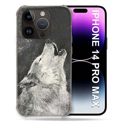 Coque iPhone 14 Pro Max 6.7 loup contre rayures et chutes