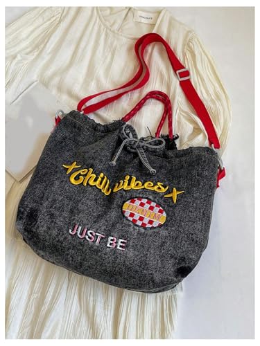 Verdusa Women's Y2K Graphic Shoulder Bag Large Capacity Top Handle Clutch Purses2