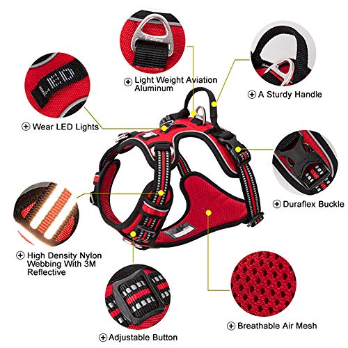 True Love Dog Harness No Pull Nylon Reflective Pet Harness Adjustable Comfortable Control Step-In Brilliant Colors Truelove Tlh56512 #TOP2