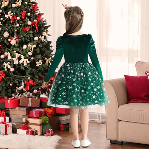 Toddler Baby Girl Christmas Dress Little Girls Velvet Tulle Tutu Dresses Kids Long Sleeve Fall Winter Xmas Outfits4