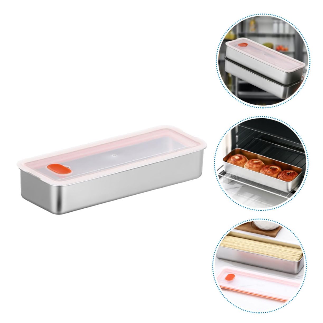 Cabilock 4piezas Contenedor De Tocino Hermético De Inoxidable Refrigerador Organizador De Almacenamiento De y Alimentos Para Guardar Tocino Queso