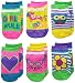 Jefferies Socks Big Girls' Girls Rule Neon Low Cut Socks(Pack of 6)
