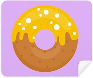 Yellow Doughnut Dessert Sweet Food Cleaning Cloth Screen Cleaner 2pcs Suede Fabric