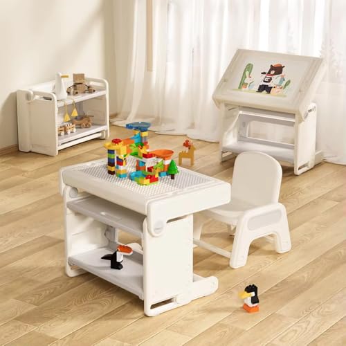 Image of StarAndDaisy Study Table for Kids 5-12years Boys Girls, Multi-Functional Study Table for Kids | Adjustable Angle Table with Storage (MF-Table)