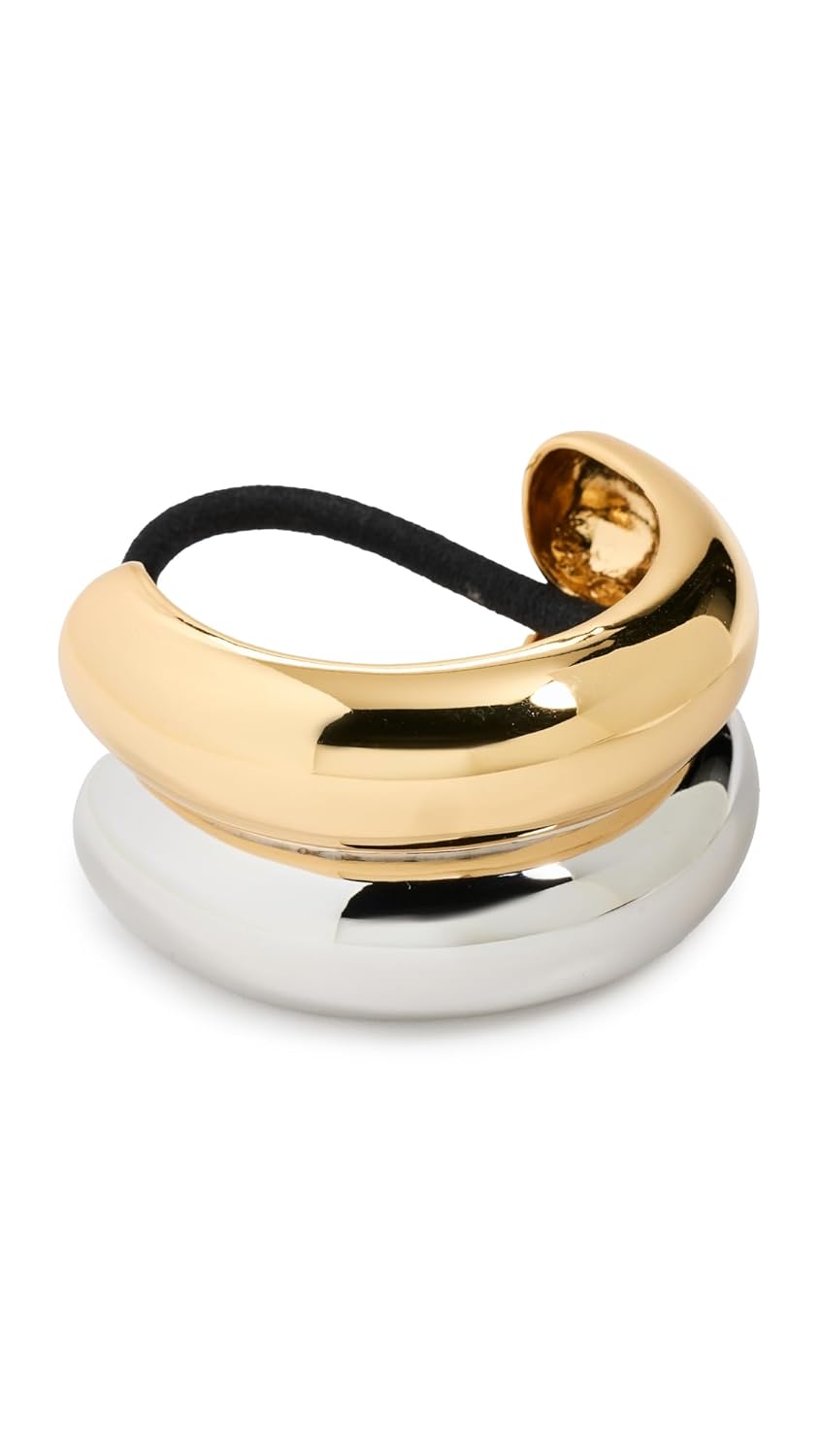 LELET NY Women's Glossy Double Arch Pony Cuff, Mixed Metal, One Size