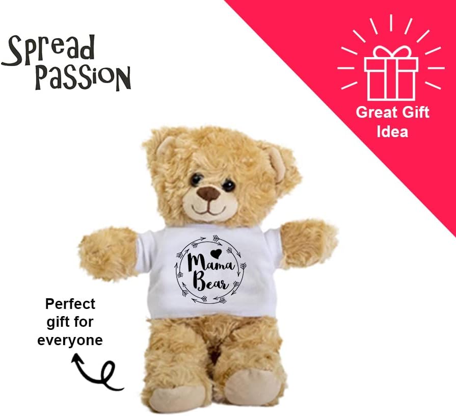 Miniatura 3 de Oso de peluche de mamá oso, idea de regalo para los amantes de mamá oso, regalo para mamá oso de peluche, oso de peluche con camiseta, regalo de