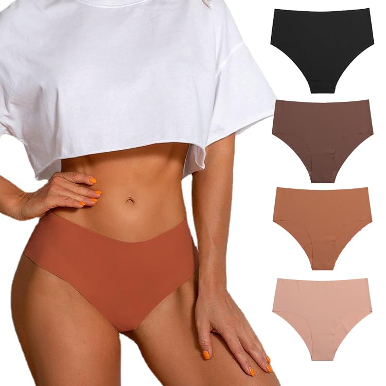 Listado de Costura de ropa interior . 49 CHUCI-Bragas de Algodón para Mujer, 4 Piezas Braguitas ultrafinas de Seda de Hielo sin Costuras para Mujer, Bragas de Bikini, Ropa Interior Mujer(MX/US, Alfa, Mediano, Regular,...