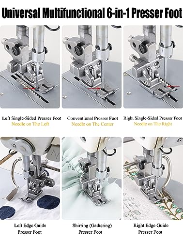 F88 6 en 1 Pie Prensatelas Multifuncional Ajustable miniatura 2