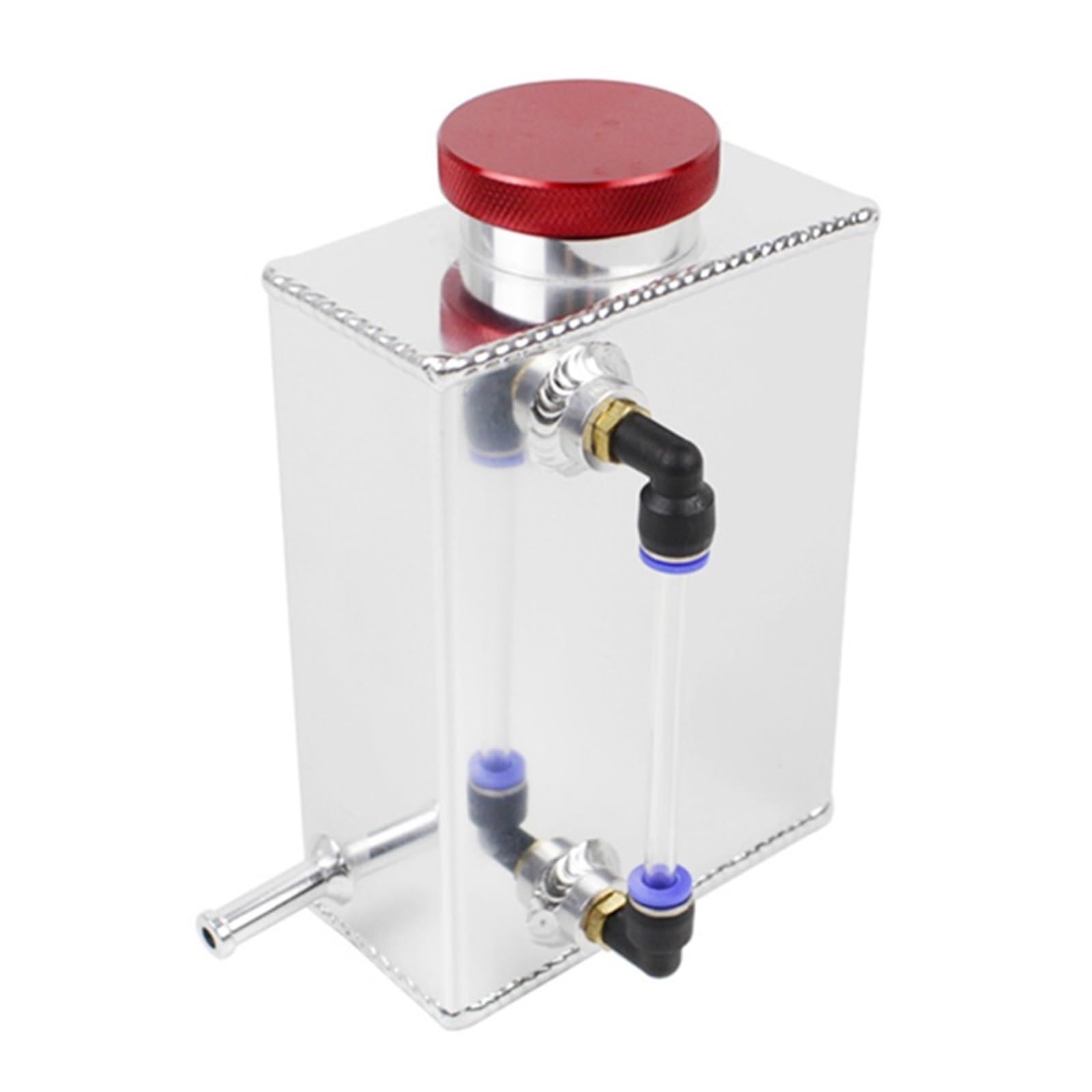 600 ml uniwersalny aluminiowy zbiornik na płyn chłodniczy ze wskaźnikiem poziomu(Red)