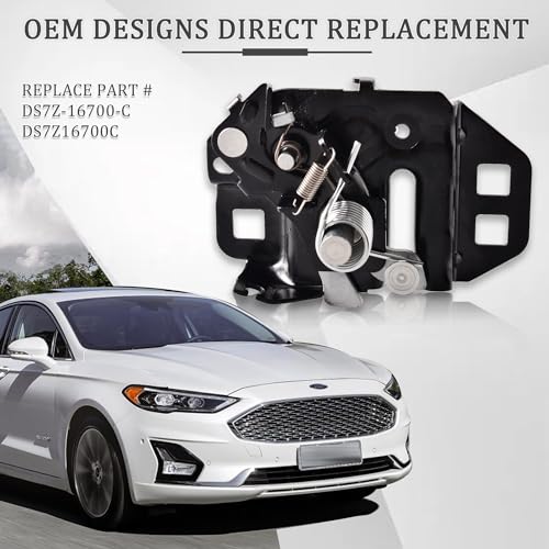 Image of Front Right Hood Latch Assembly Compatible with Ford Fusion 2013-2020 Replaces DS7Z-16700-C DS7Z16700C