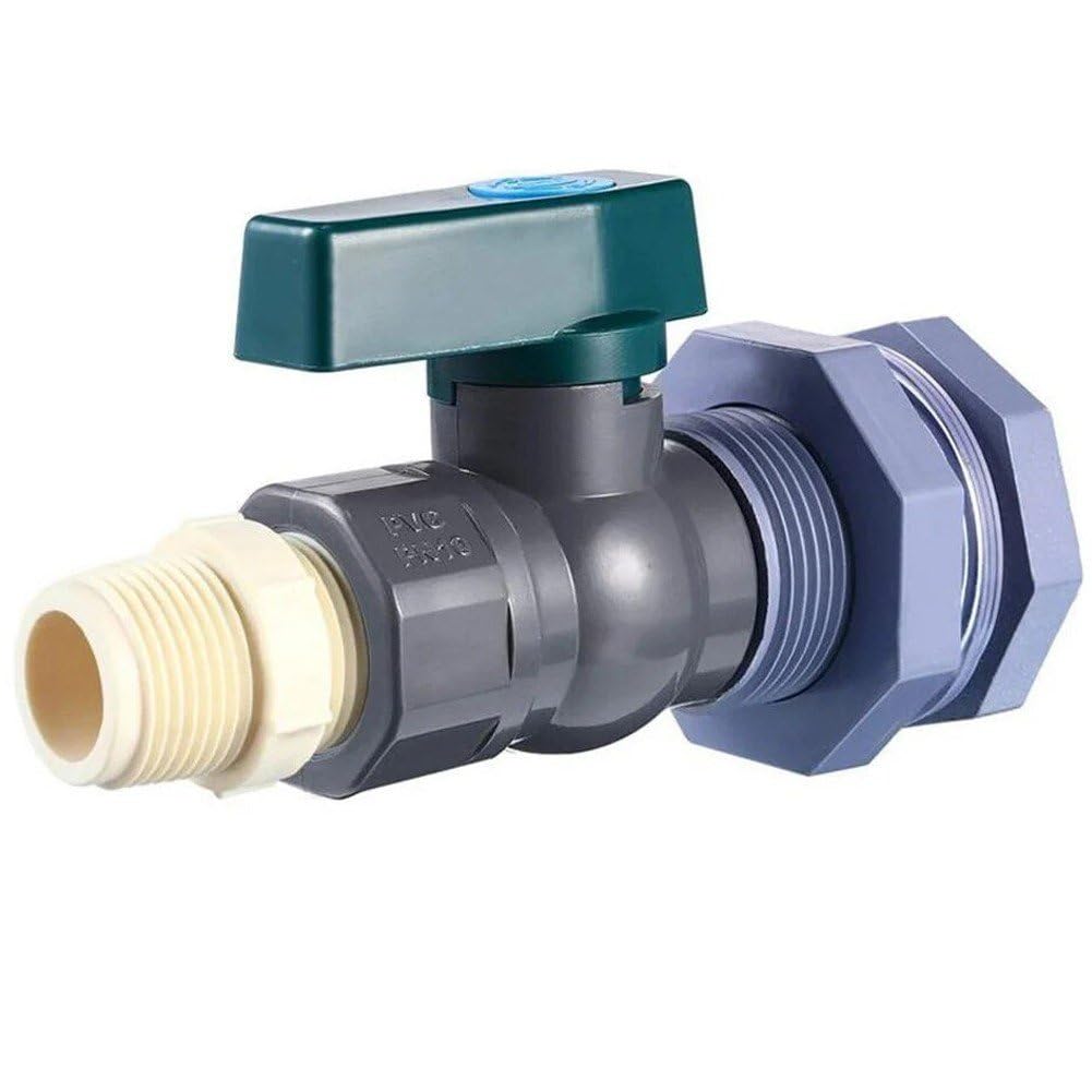 Fituenly As Shown 1 Inch Pvc Spigot Rain Barre Faucet Kit Rain Barrel With Bulkhead Fitting Adapter For Water Tanks Tubs Pools