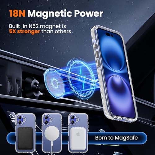 Coque transparente iPhone 16 Plus MagSafe antichoc protection militaire - 4
