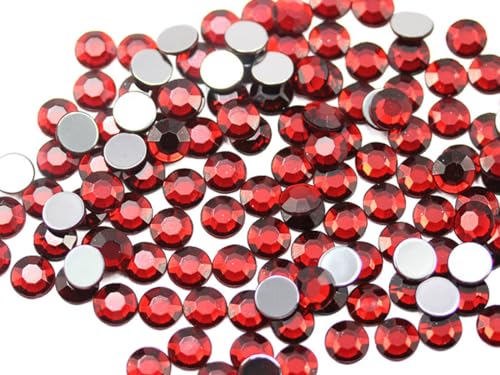 Allstarco 5mm (13/64") Red Ruby SS21 Round Acrylic Rhinestones