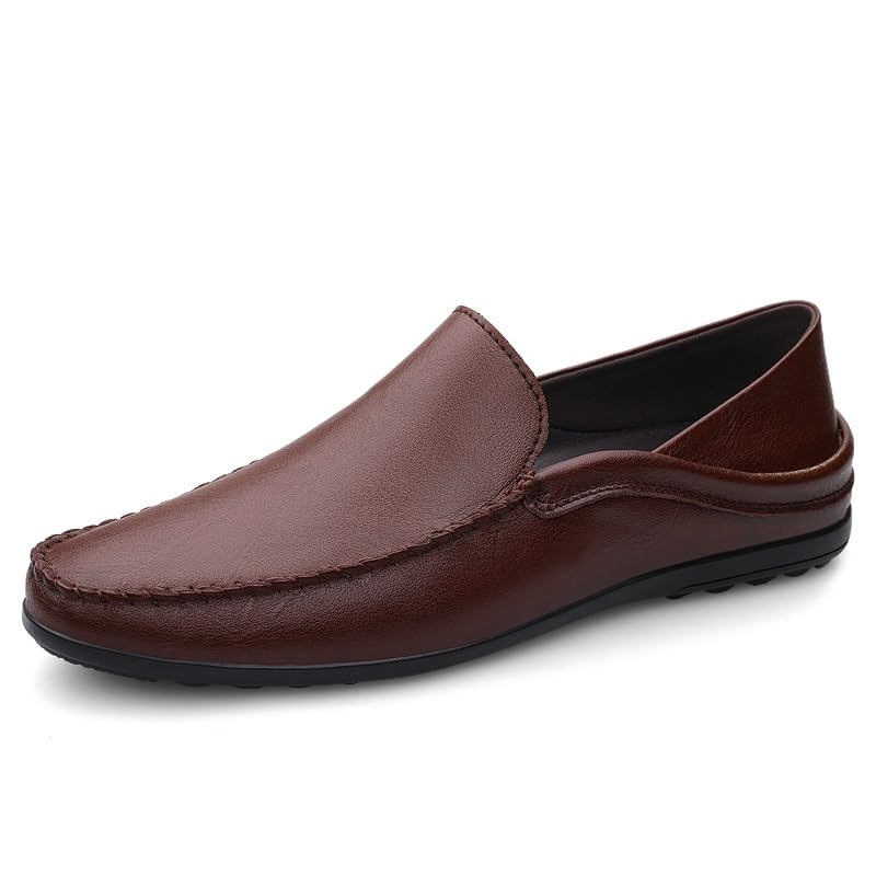 Men's Loafers Round Toe PU Leather Solid Color Loafer Shoes Anti-Slip Flexible Comfortable Wedding Party Slip On2