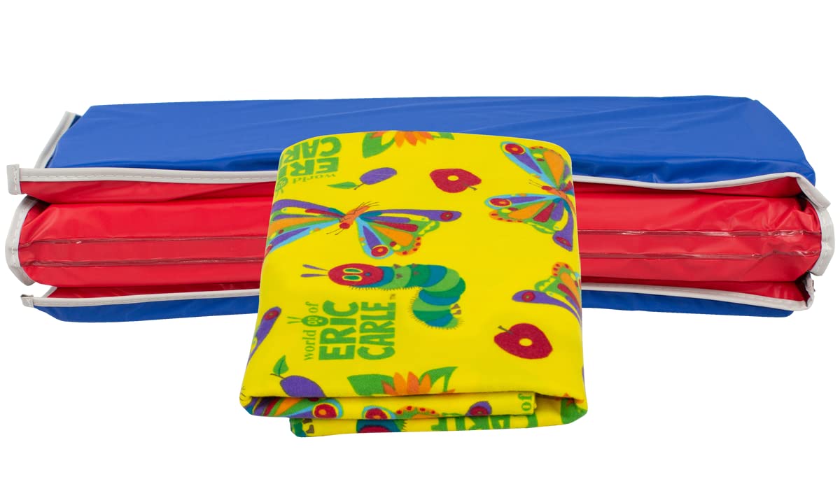 KinderMat + Eric Carle Kinderbundle - Beautiful Butterfly - Full Nap Mat & Washable Cover, Special Edition - 47