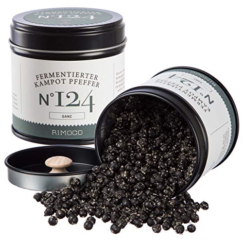 Rimoco N°124 Bio Fermentierter Kampot Pfeffer - Der weltweit beste schwarze Pfeffer mit angenehm...