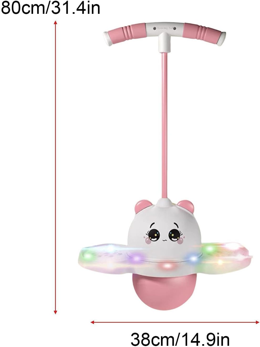Jumping Ball - LED Colored Lights Glow, Balance Bouncing Ball, Exercise Balance Ability | Jumping Toy for Inspiring Physical Activity, Building Strength and Stamina