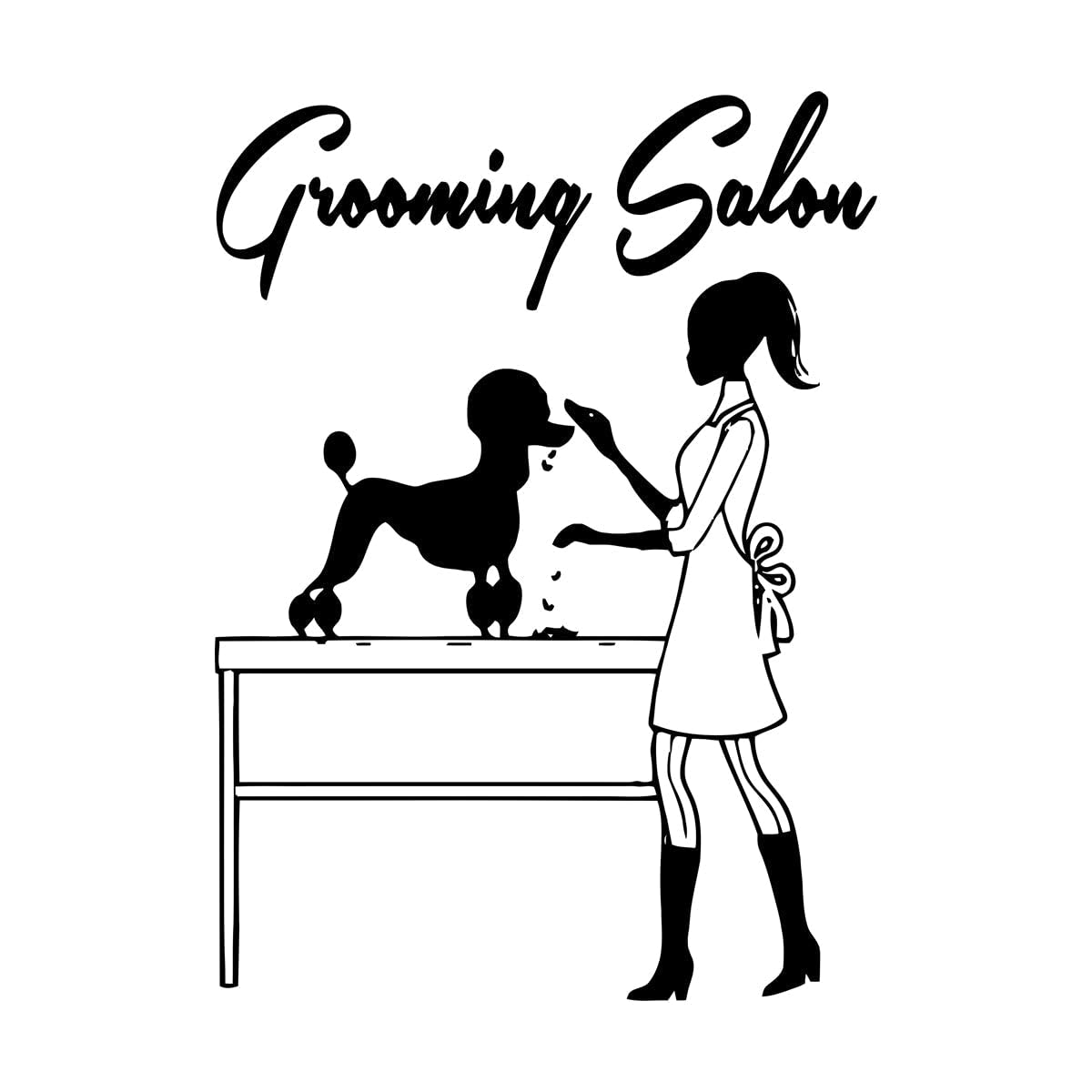 Pet Grooming Wall Decal Pet Dog Puppy Shop Decoration Dogs Grooming Salon Sign Window Poster Dog Puppy Styling Stickers Small - 31x42cm