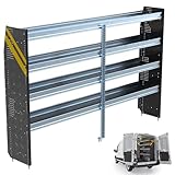 Ranger Design N5 Series Cargo Van Shelving for High and Medium Roof Van – 96” Wide Steel Van Shelf Unit with 4 Trays, Contractor Work Van Heavy-Duty Storage System, 16″ x 62″ x 96″ (N5-RS96-4)