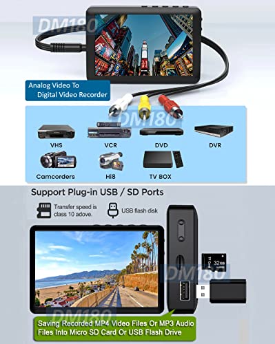 Portable Digital Video Audio Recorder Player with Micro SD USB Input + RCA A/V Input + HDMI Output
