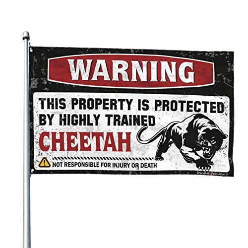 Drapeau de guépard 152x244 cm pour man cave et déco de chambre