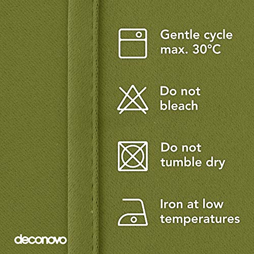 Image of Deconovo Blackout Grommet Top Drapes Girls Room Wide Width Curtains | Sliding Door Curtain 1 Panel, Wide Blackout Curtain, Privacy Drape for Patio Door, Green, 100 x 95 Inch