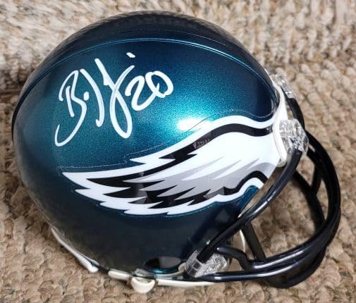 Autographed Brian Dawkins Philadelphia Eagles mini helmet JSA Witness Hologram
