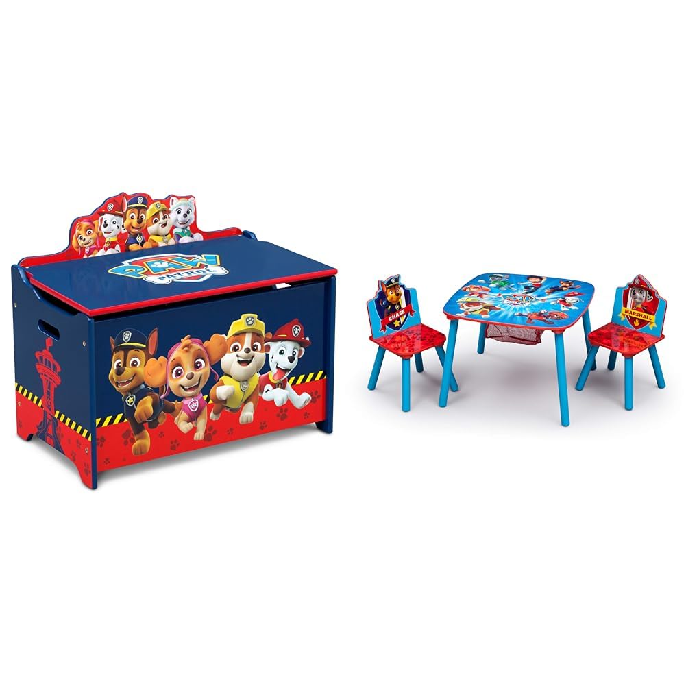 Amazon.com: Delta Children Deluxe Toy Box, PAW Patrol & Kids Table  display picture 1