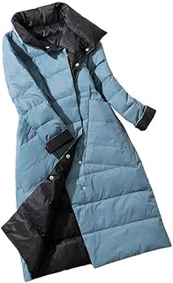 Abrigo de invierno para mujer, de cuello alto, con doble botonadura, cálido, abrigo largo de doble cara, color liso, casual