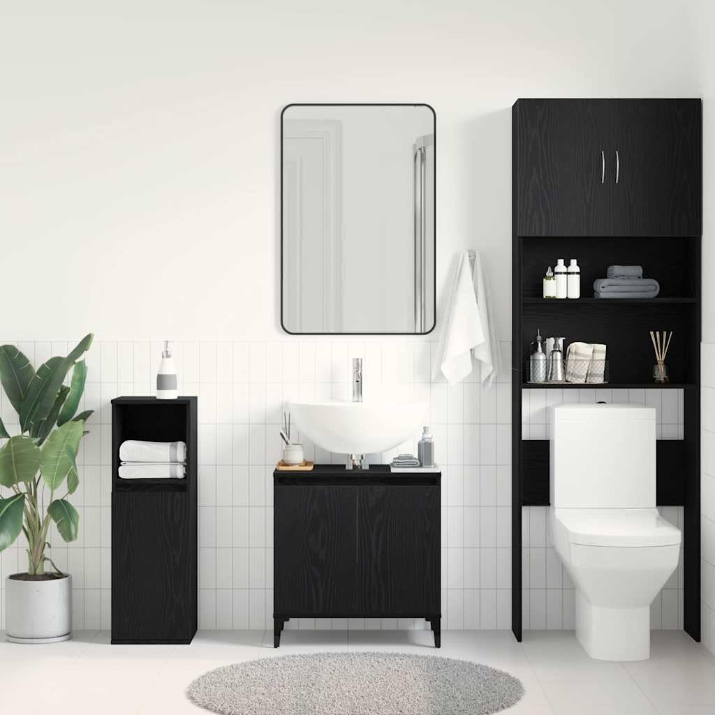 Mobile Lavabo Bagno Rovere Nero 58 x 33 x 60 cm