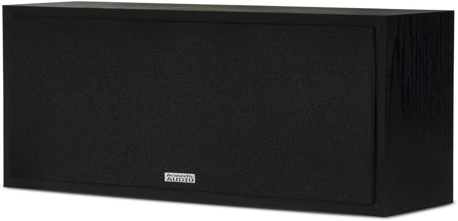 Acoustic Audio Psc-43 Dual 4" 2-Way Center Channel Loudspeaker 150 Watt - Black Ash Finish