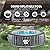 SereneLife Outdoor Portable Hot Tub - 82'' x 25'' 6-Person Round Inflatable Heated Pool Spa with 130 Bubble Jets, Filter Pump, Cover, LED Lights, and Remote Control