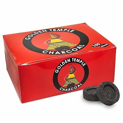 LivuX 100 Tabs Weihrauchkohle 40mm – Schnellzündende Räucherkohle, 10 Rollen mit je 10 Kohletabletten, ideal zum Verbrennen von Räucherwerk, Harzen und Kräutern 1273