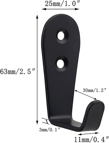 Miniatura 9 de Ganchos para abrigos montados en la pared, paquete de 6 ganchos de entrada individuales, gancho de pared cepillado resistente de acero inoxidable,