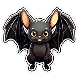 Bat Sticker 4 Inch Nocturnal Mammal Bat Lover Vampire Bat Flying Mammal - Waterproof Animal Vinyl Decal for Laptop Water Bottle Car Tumbler - Durable Aesthetic Long-Lasting Stickers for Adults ID44990