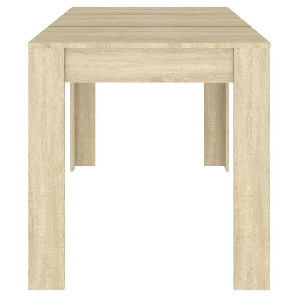 Esstisch Holzwerkstoff 140x74,5x76 cm Sonoma-Eiche | Robust und stabil, pflegeleicht mit feuchtem Tuch, für Esszimmer und Küche